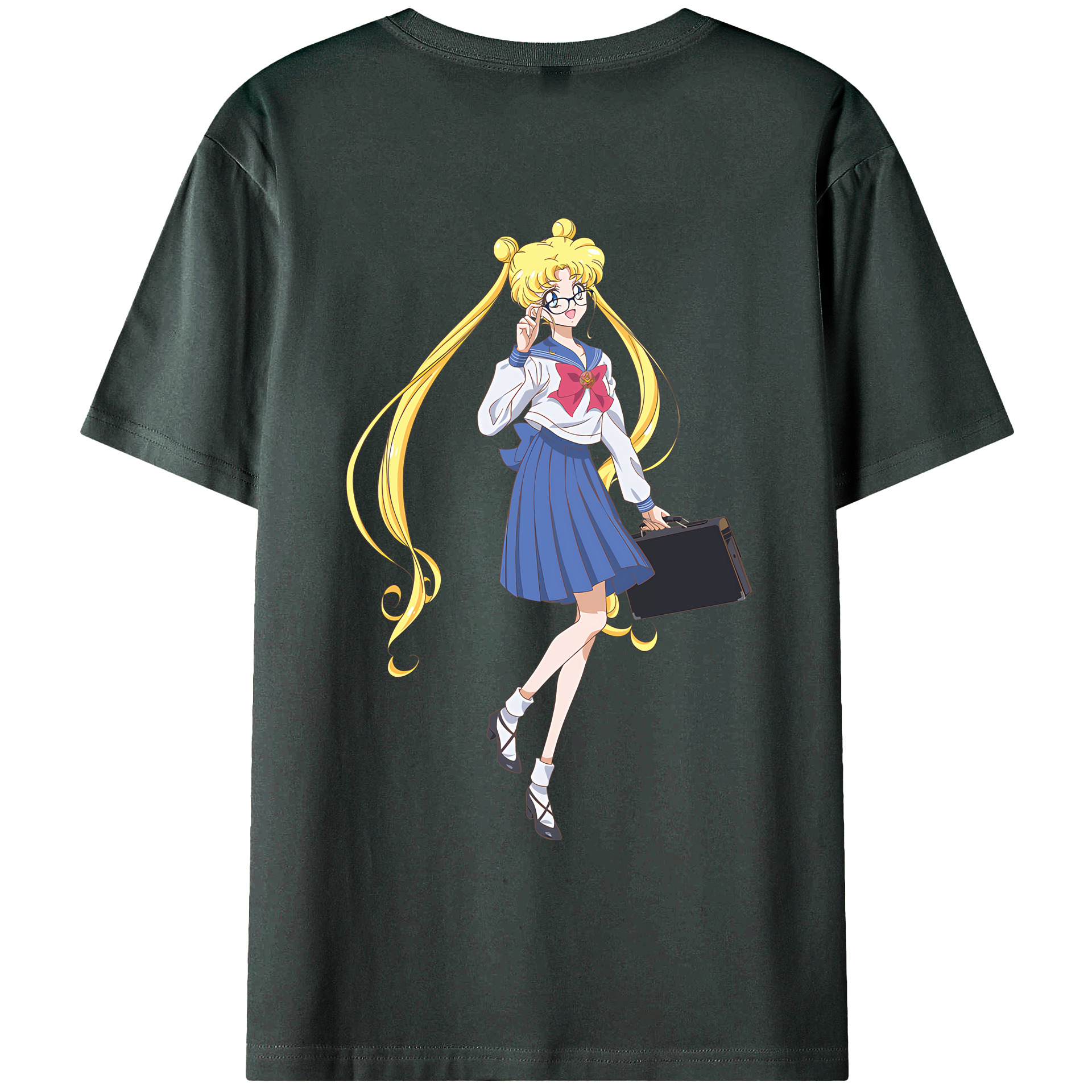 （画像用） 美少女戦士セーラームーン 愛野 美奈子 あいの みなこ Sailor Moon Aino Minako 綿100％ メンズ半袖Tシャツ（バックプリント） 通気性